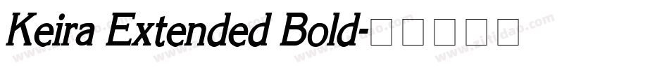 Keira Extended Bold字体转换